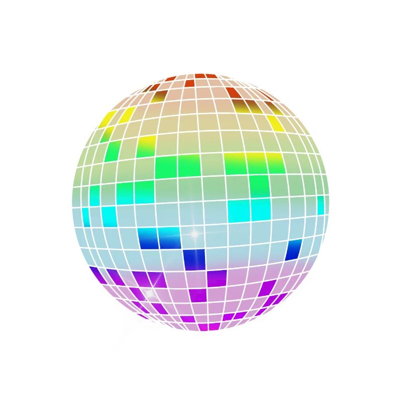 boule disco colorée