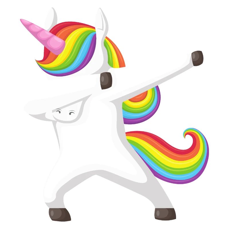Einhorn Dab, Dabbendes Einhorn, DAB, Regenbogen