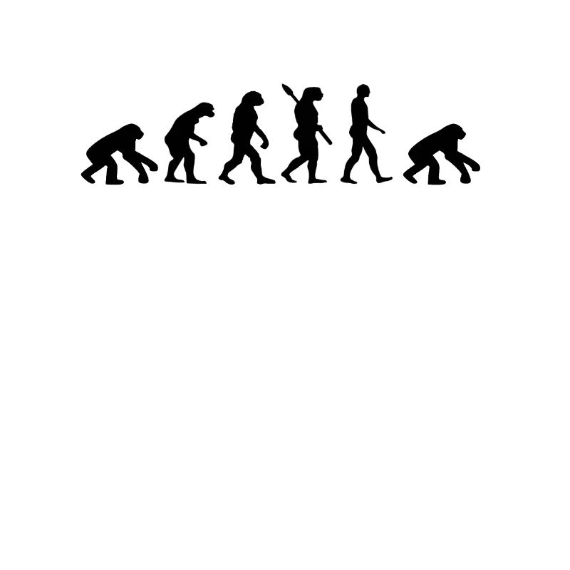 Evolution Affe Mensch lustig Neandertaler Freak