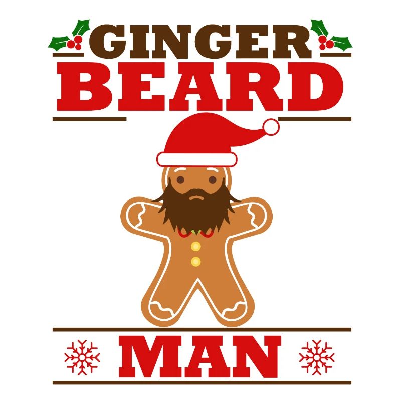 Gingerbread man beard version Advent Christmas