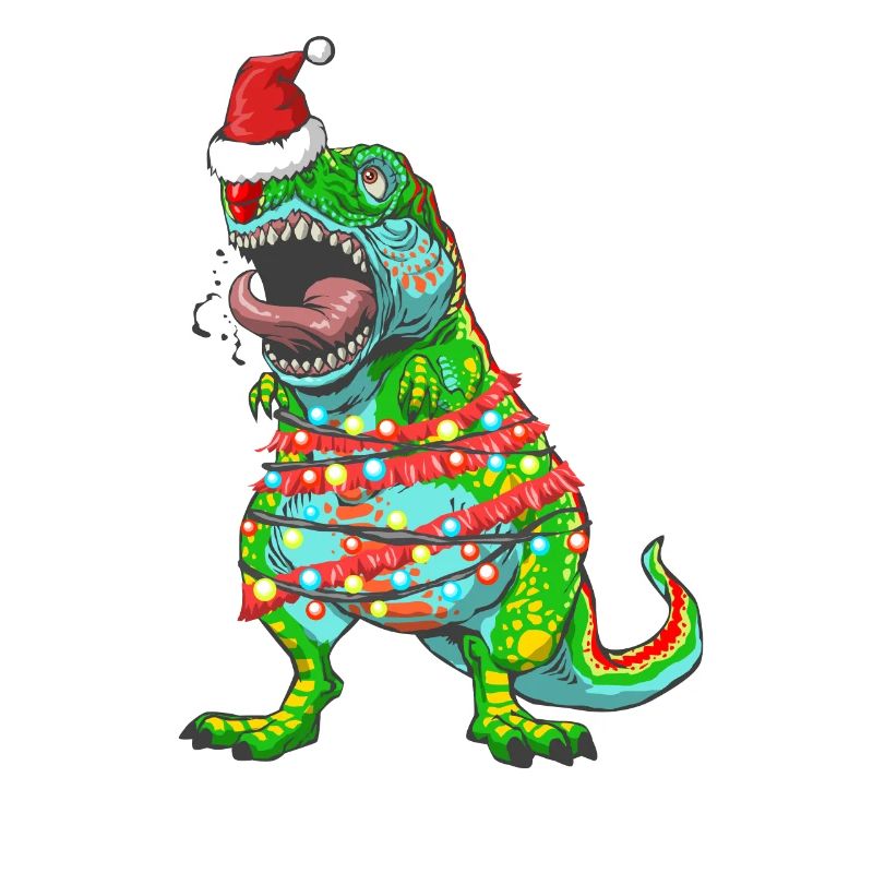 Christmas Tree TRex Tree Rex Dinosaur
