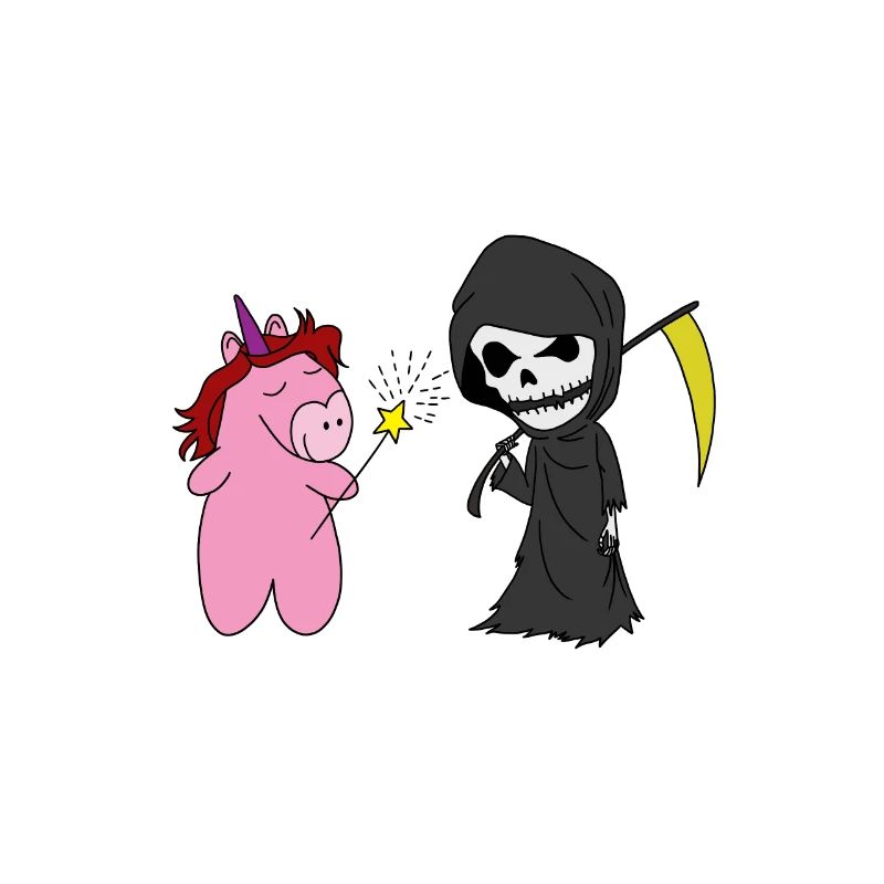 Tod Einhorn süß Emo Gothic Goth dunkel Mädchen