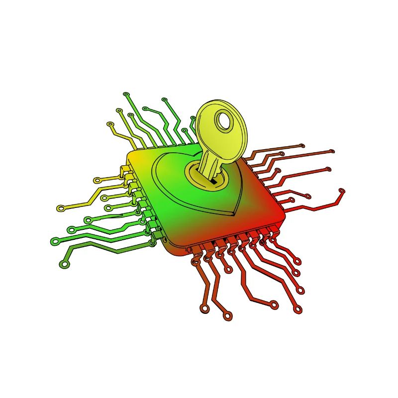 PC hardware with key and lock gift idea