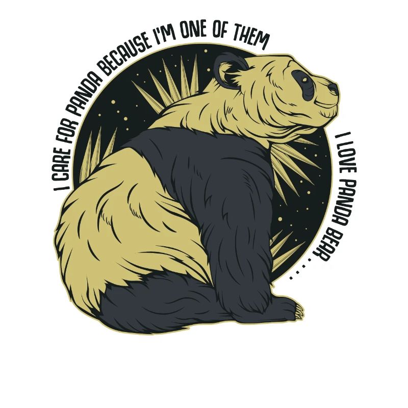 I Love Panda | Statement quote panda bear gift