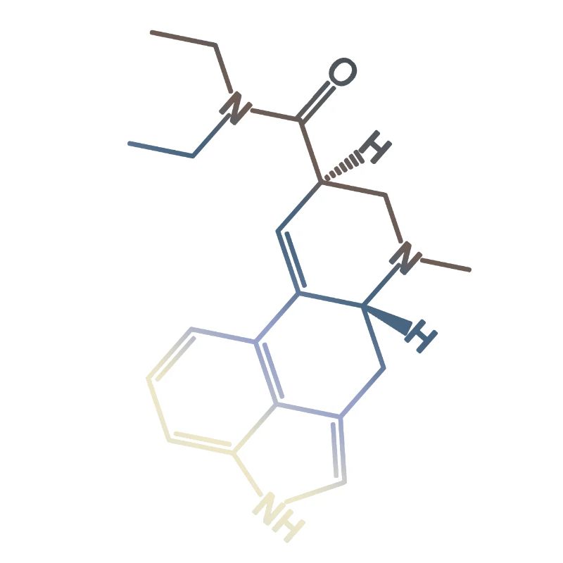 LSD Structural Formula Molecule A. Hofmann Bicycle Day