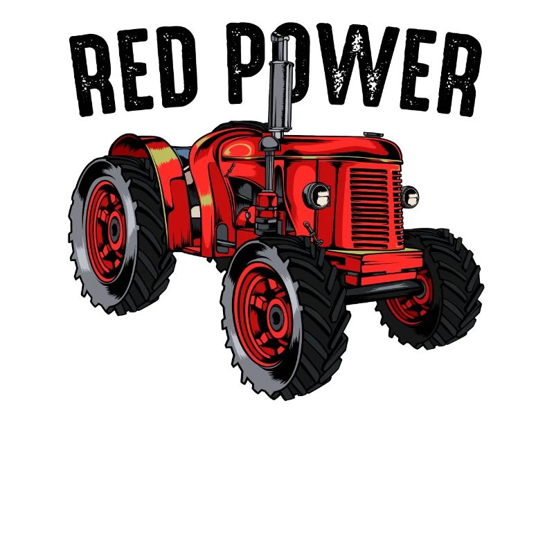 Red Power Cool Trecker Traktorfahrer Geschenkidee