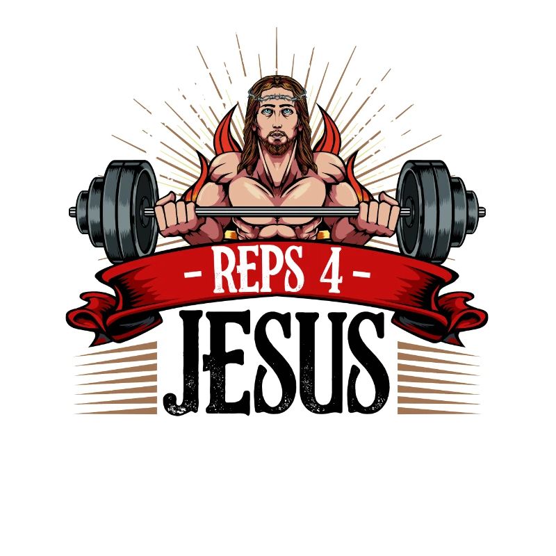 Reps 4 cadeau de bodybuilder de musculation de Jésus