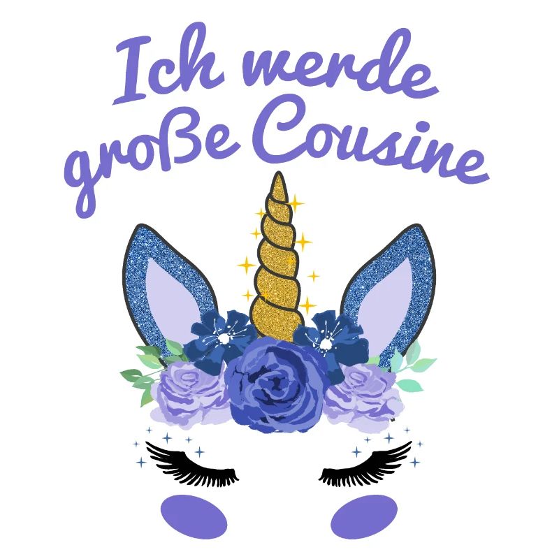 Ich Werde Große Cousine Einhorn Gesicht Geschenk