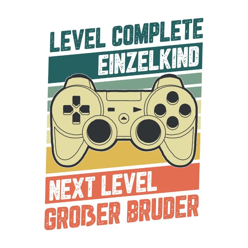 Level Complete Einzelkind Bruder Geburt Geschenk