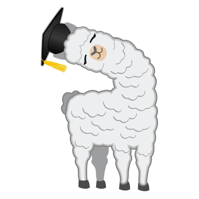 Bachelor Master Studium Abschluss Lama Alpaka