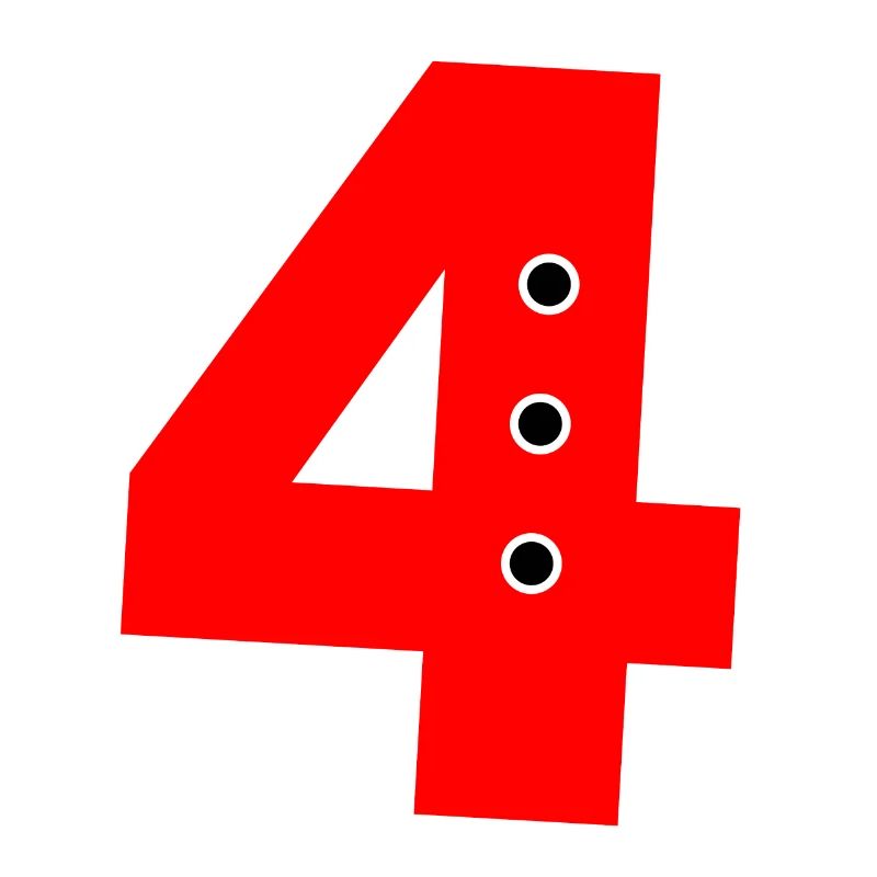 Number 4 red