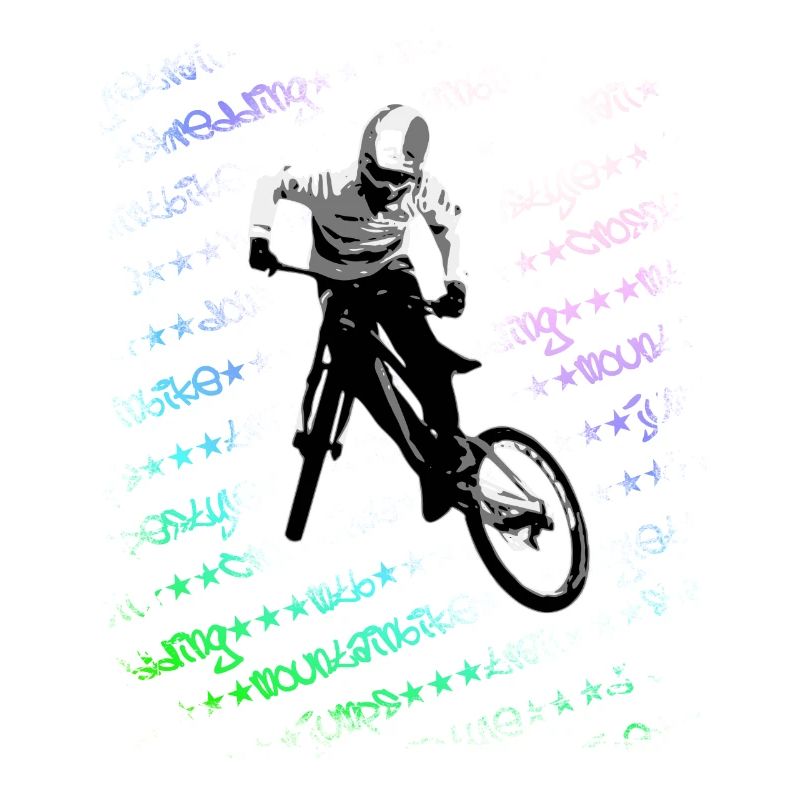 VTT cool descente saut graffiti coloré