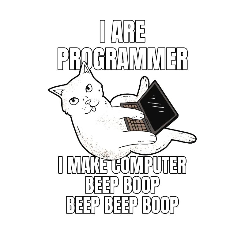 I Are Programmer Computer Cat Beep Boop I Funny IT