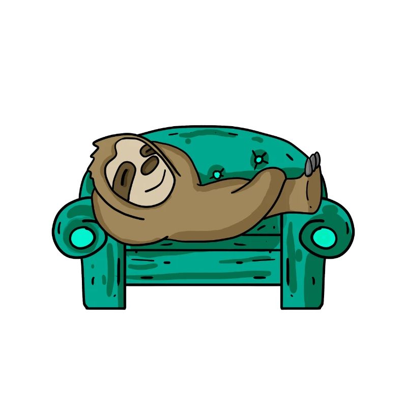Sloth funny on sofa gift