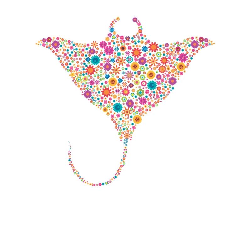 Blumen Manta Rochen Stachelrochen