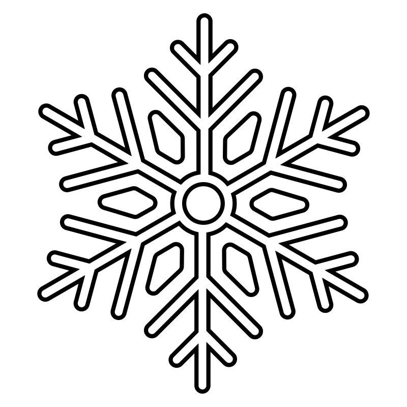 Winter: Icon Schneeflocke oder Schneekristall