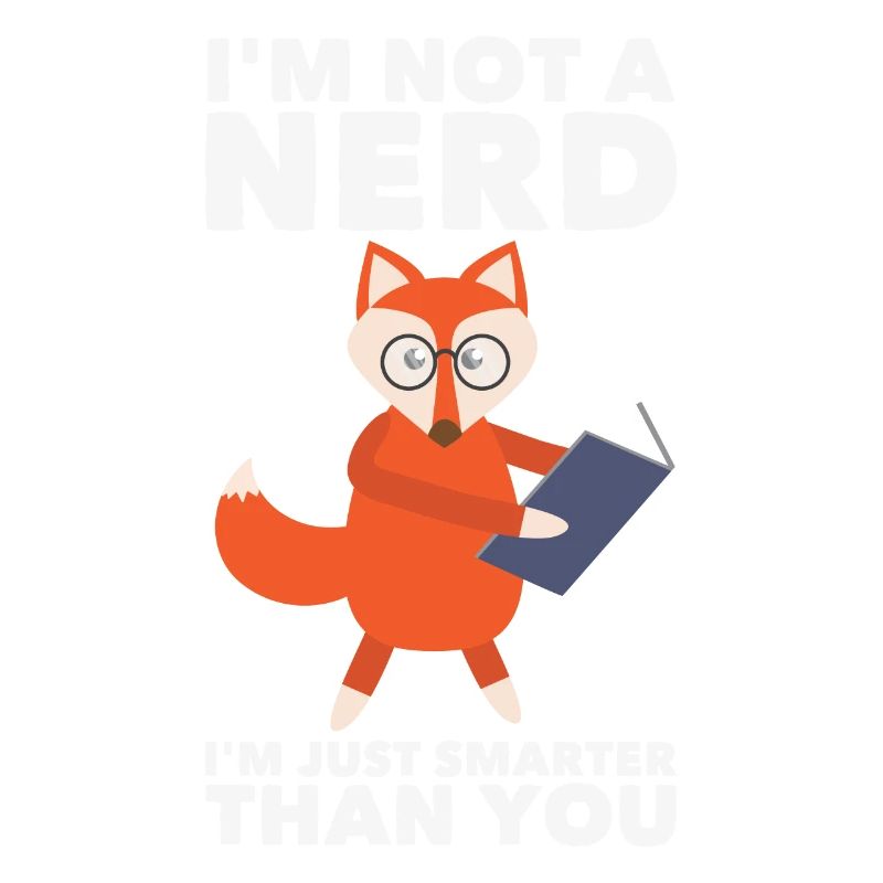 Fuchs Nerd? Smart mit Bücher Geschenk