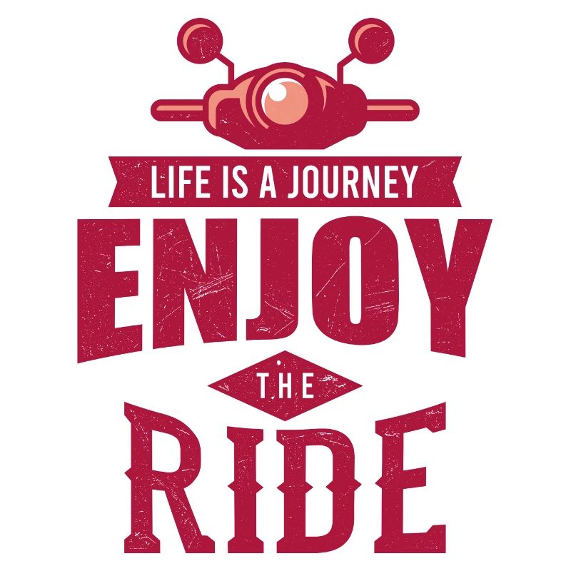 ENJOY THE RIDE Roller Geschenk Moped Rollerfahrer