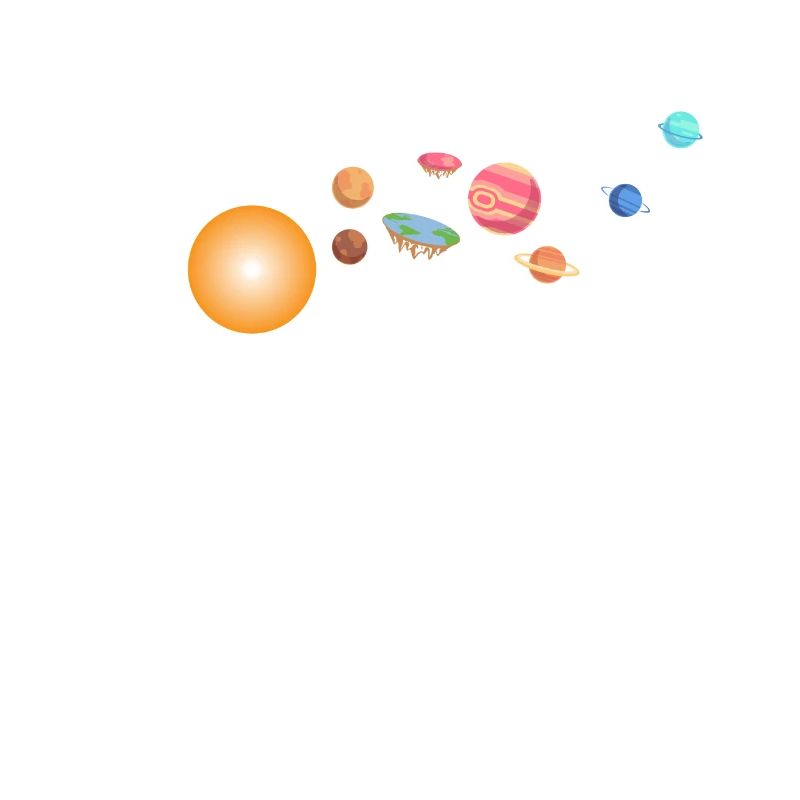 Outer Space Funny Flat Earth Science Planets