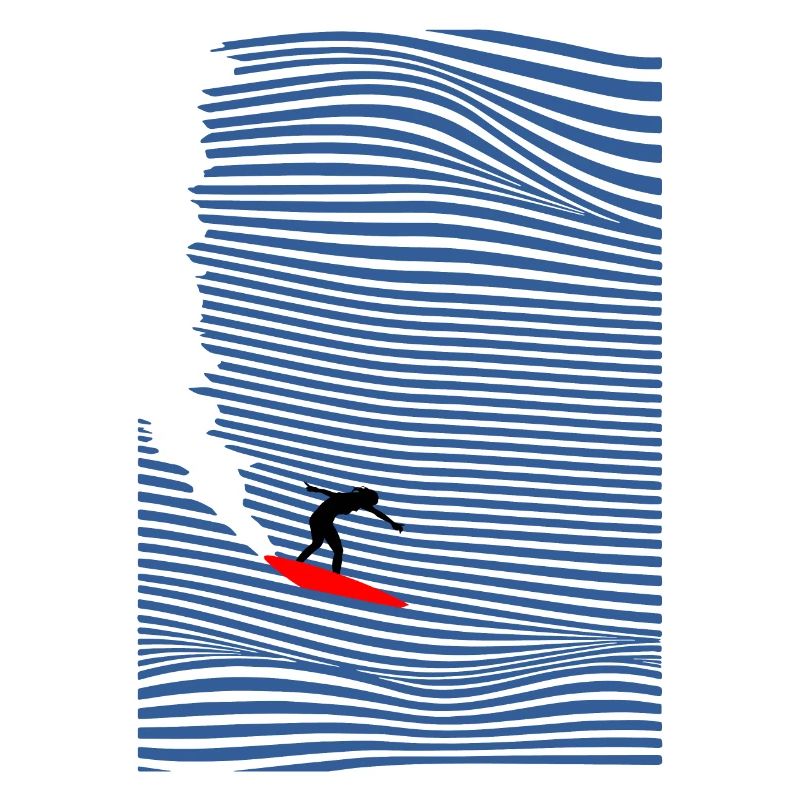 Surfeuse surf on