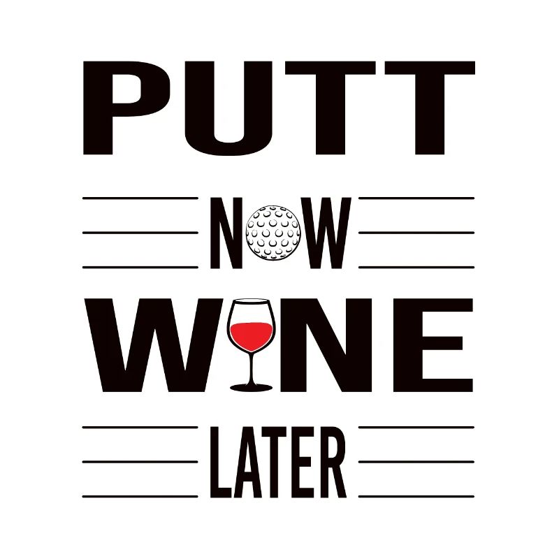 Lustiger Golf und Wein Spruch Geschenkidee Golfer