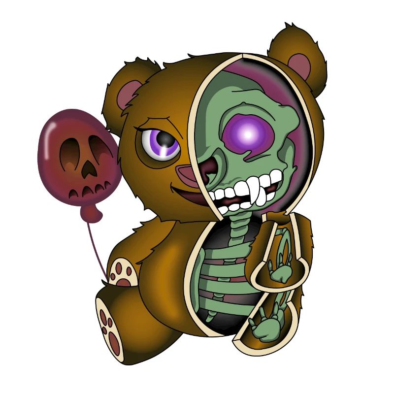 Skull Teddy Bear Skeleton Halloween Gift Idea
