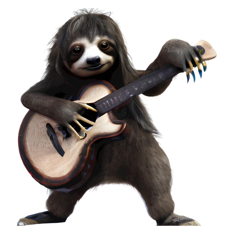 Faultier mit Gitarre
