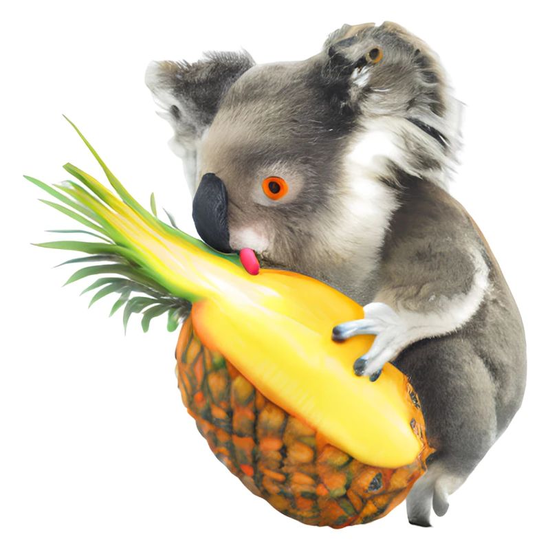 Koala and pineapple