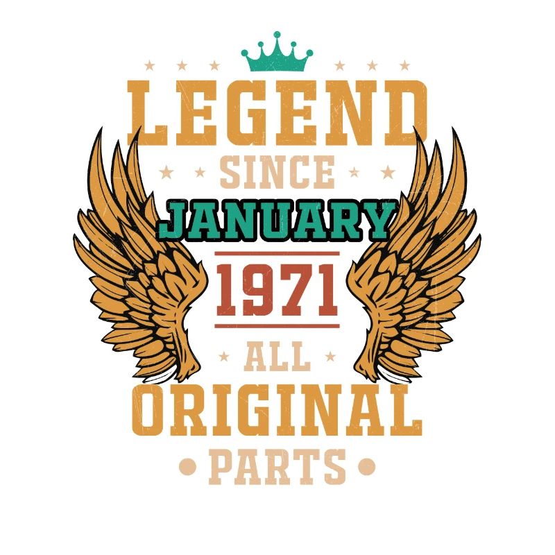 Legende seit Januar 1971 Geburtstagsgeschenk