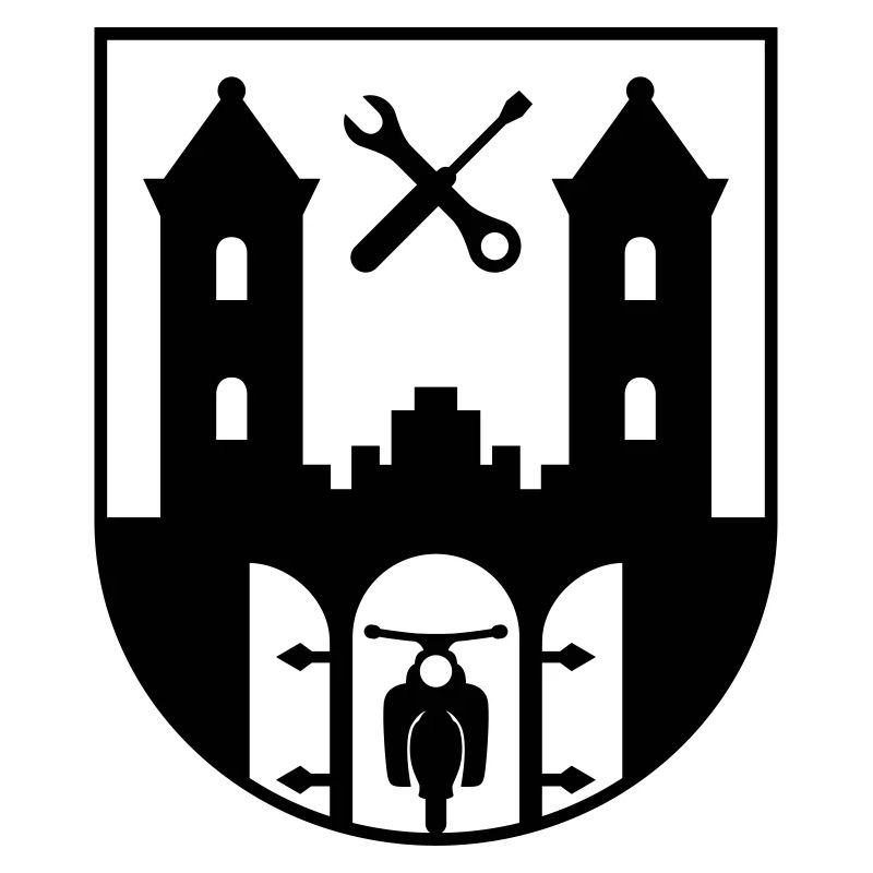 Suhl emblem with star sparrowhawk hawk (+ your text)