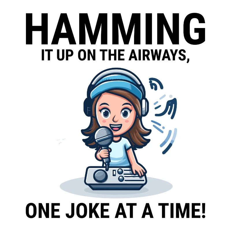 Ham Radio Operator DJ Comic Funny Saying