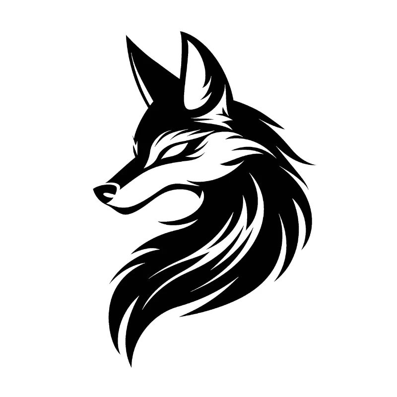 Fox head, simple, minimalist fox logo