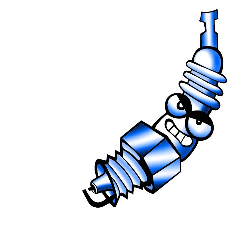 Spark plug comic blue