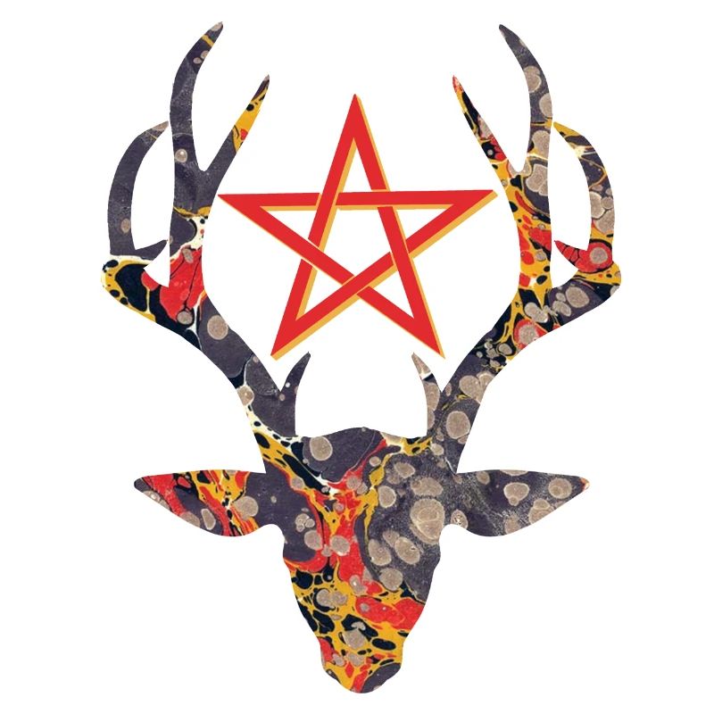 tête de cerf avec pentagramme e 202