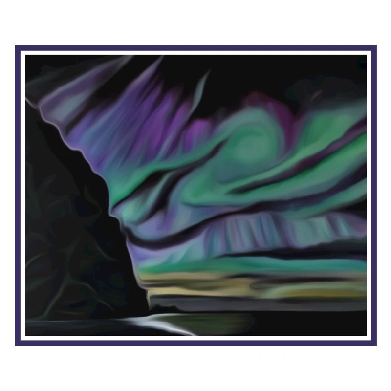 Aurora in the sky turquoise sky