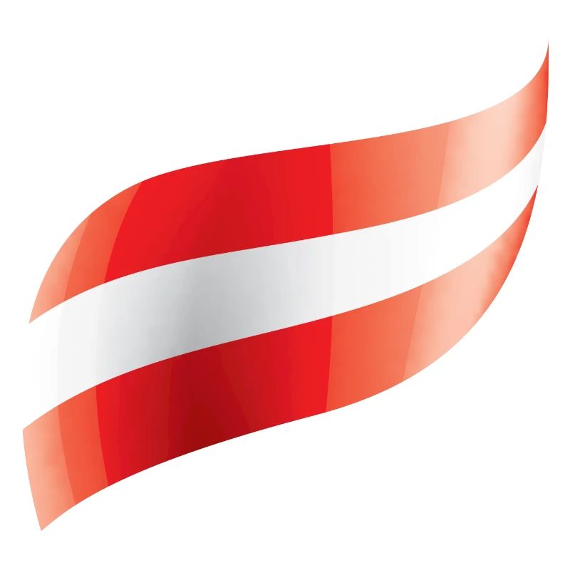 Austrian flag waved