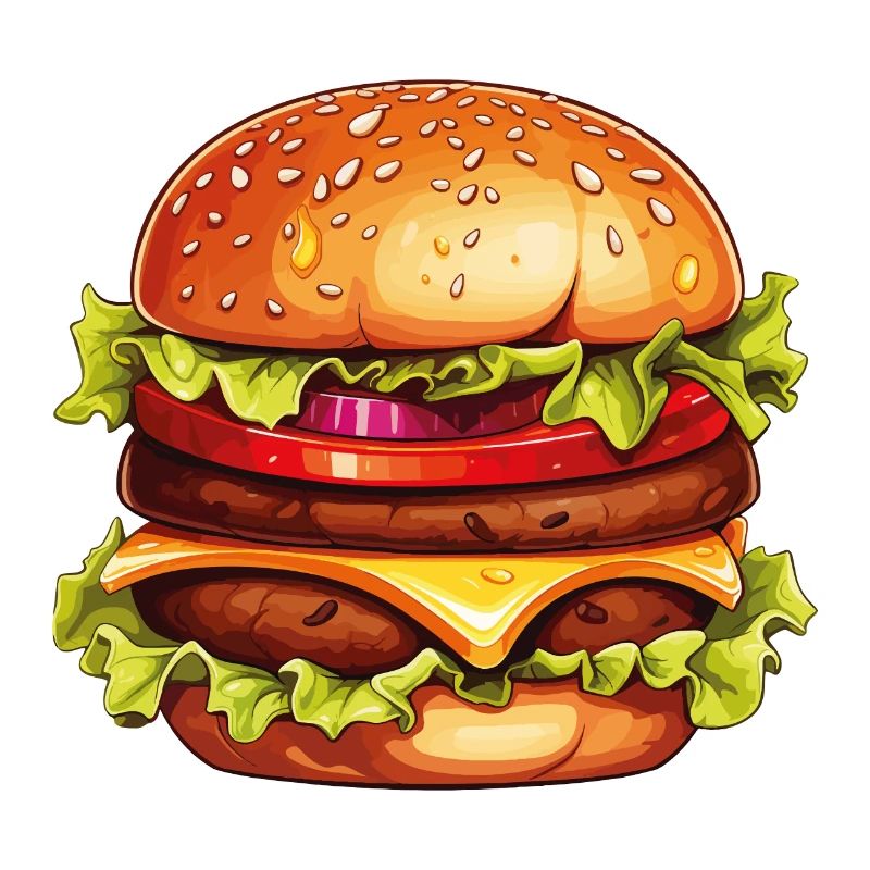 Burger, Hamburger, Cheeseburger, Restauration rapide, USA Comic