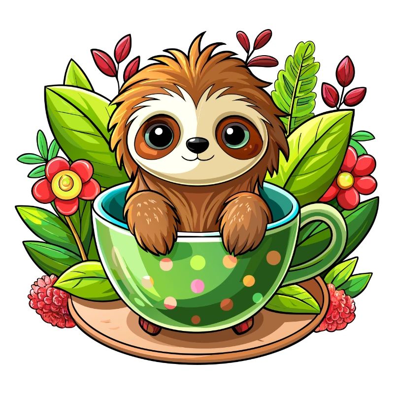 Sloth in cup