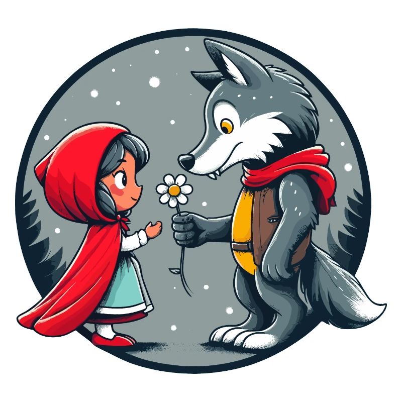Rotkäppchen Wolf Märchen Kinder Blume Märchenfigur