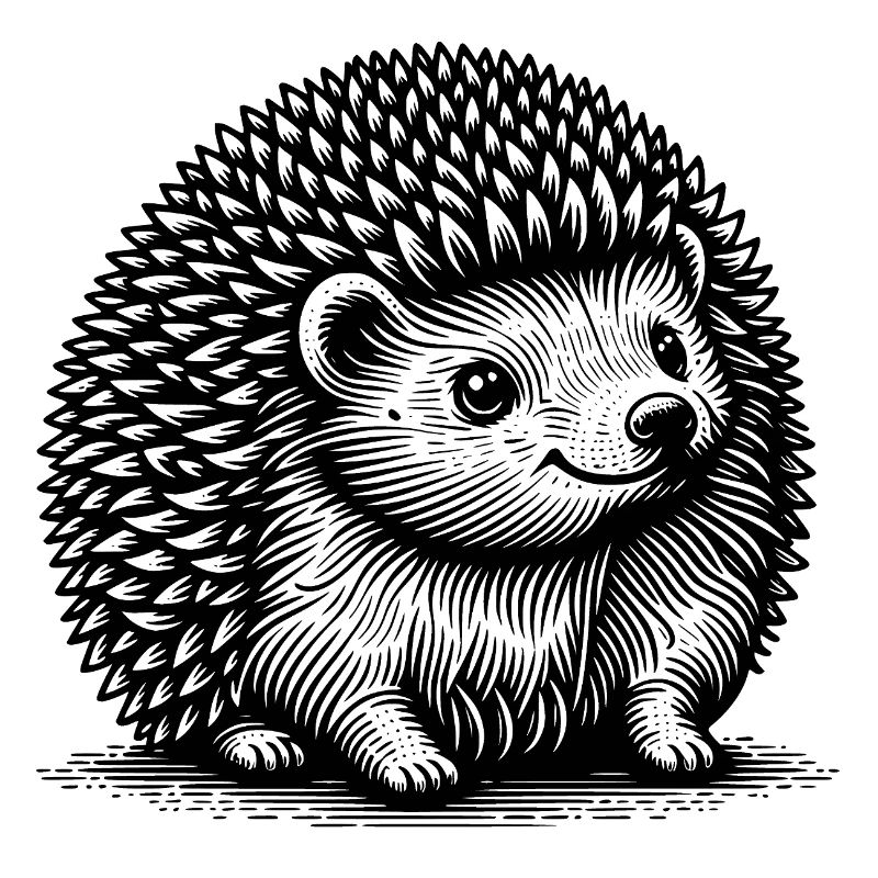 Petit hérisson mignon