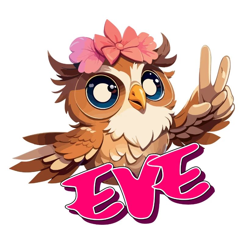 EVE - Schöner Mädchen Name mit süßer EULE