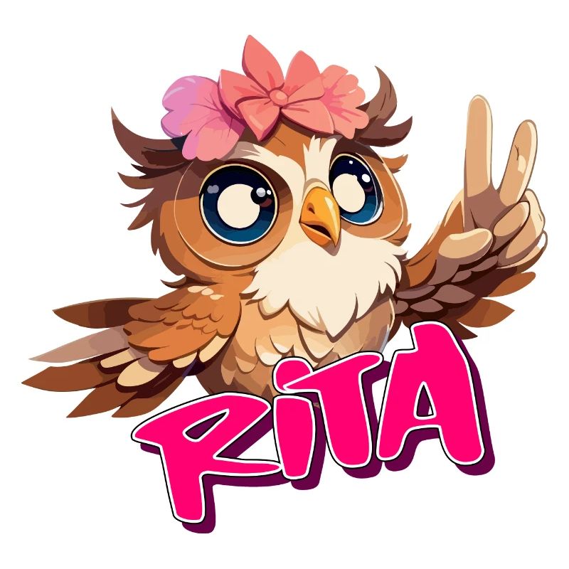 RITA - Schöner Mädchen Name mit süßer EULE