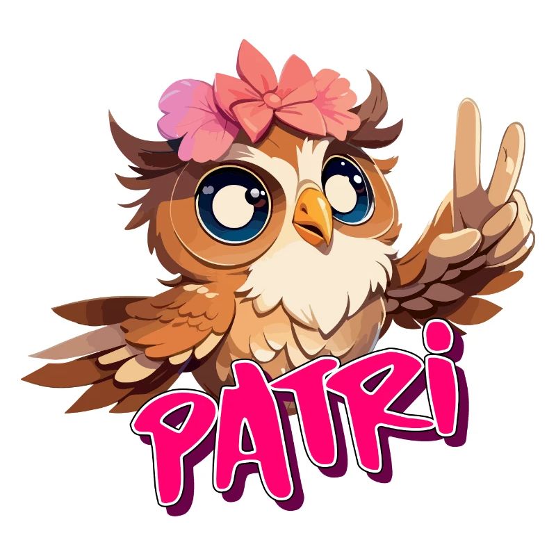 PATRI - Schöner Mädchen Name mit süßer EULE