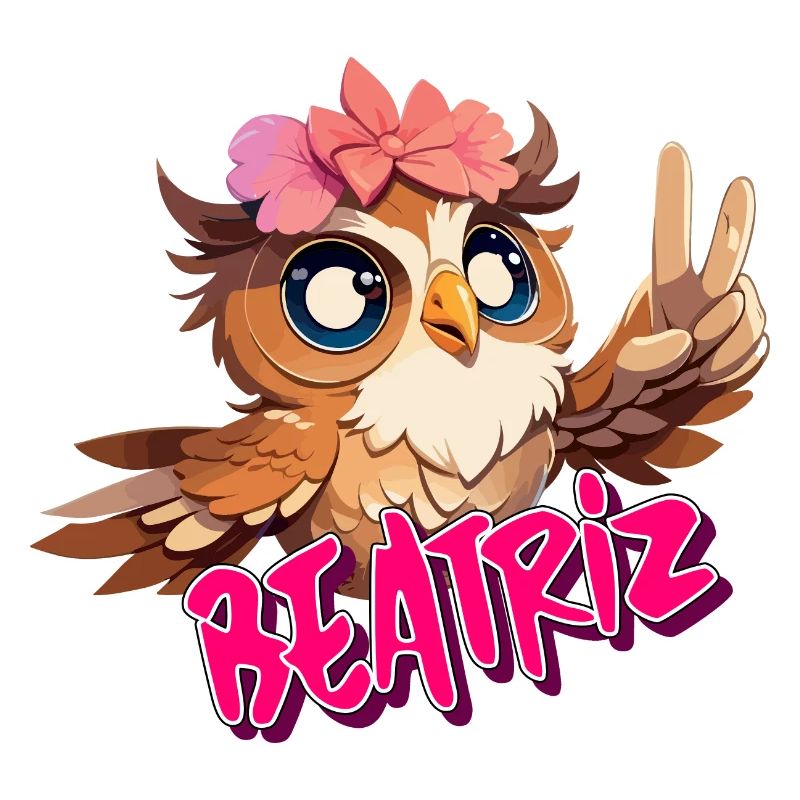 BEATRIZ - Schöner Mädchen Name mit süßer EULE