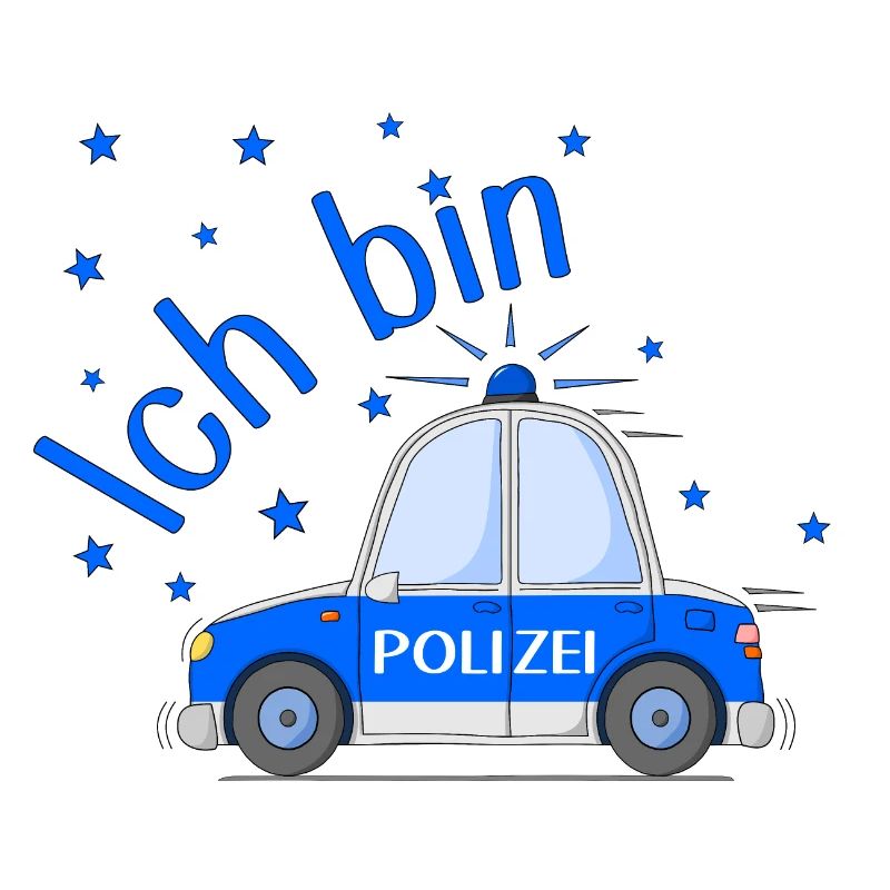 Polizeiauto Geburtstag Blau