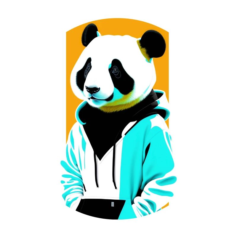 Panda im Kapuzenpulli