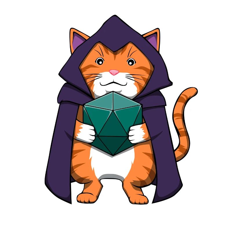 Pen and Paper Cat RPG Tabletop Game Master