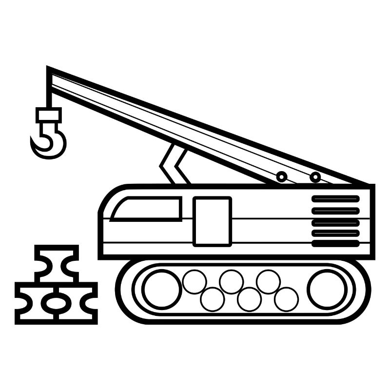 Crane for coloring Crane driver gift