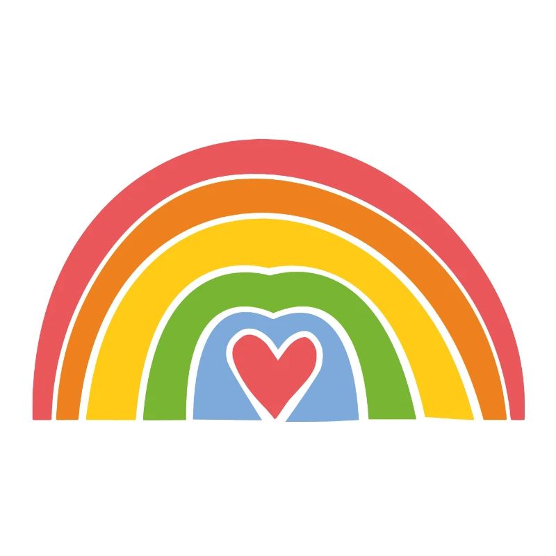 Rainbow with heart