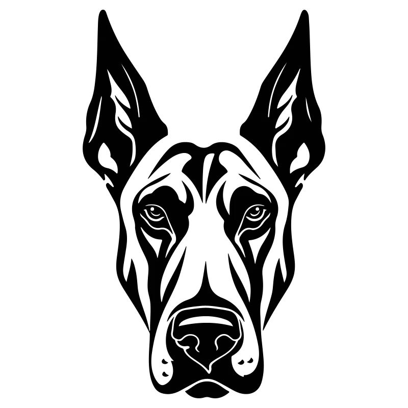 Doberman Hund Kopf